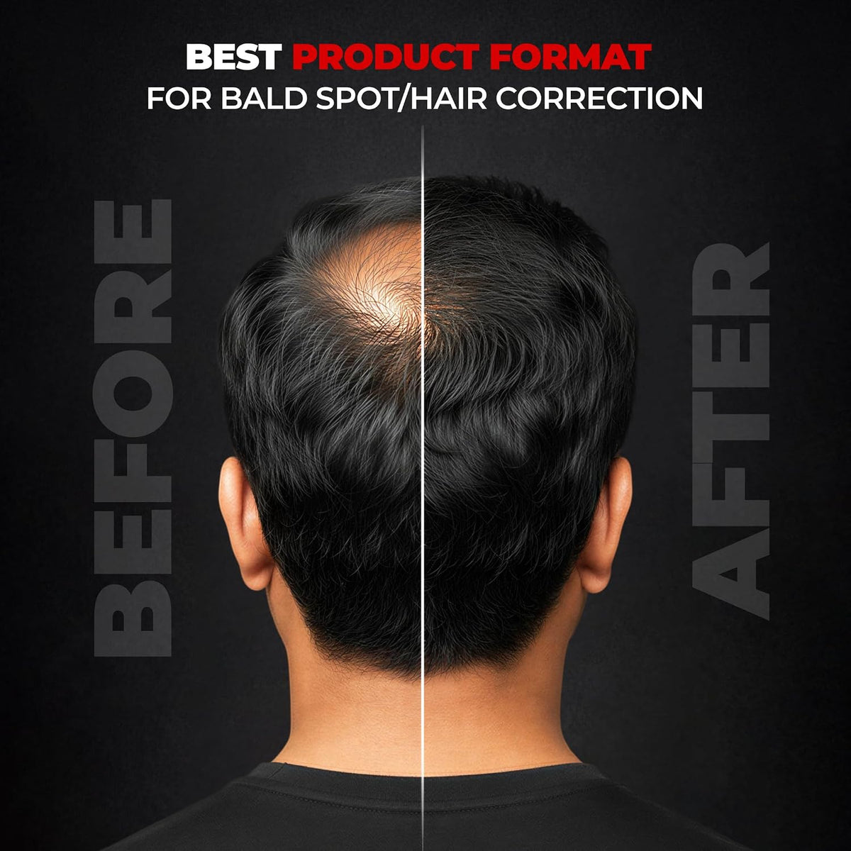 Beardo Hair Building Fiber for Men (12g) | Instant Hair Thickening & Bald Spot Coverage | Natural Salts & Iron Oxides | Sweat, Wind & Rain Resistant | Hyper-realistic hair-like texture | Black