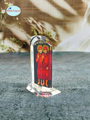 SHINDE EXPORTS sai Baba Acrylic car Dashboard Idol Cum Desk Stand 3.5 inches (Standing Baba)