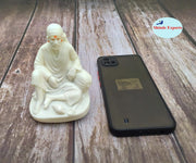 SHINDE EXPORTS shirdi saibaba Idol Marble/saibaba Idol for car Dashboard 11 cm