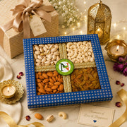 NatureVit Dry Fruits Combo Gift Pack, 400g (Cashew, Almond, Pistachios and Raisins) - Healthy Gift Hamper for Every Occasion | Rakhi Gift Pack for Family, Friends | Corporate Office Gifts Combo | Rakshabandhan Celebration Pack