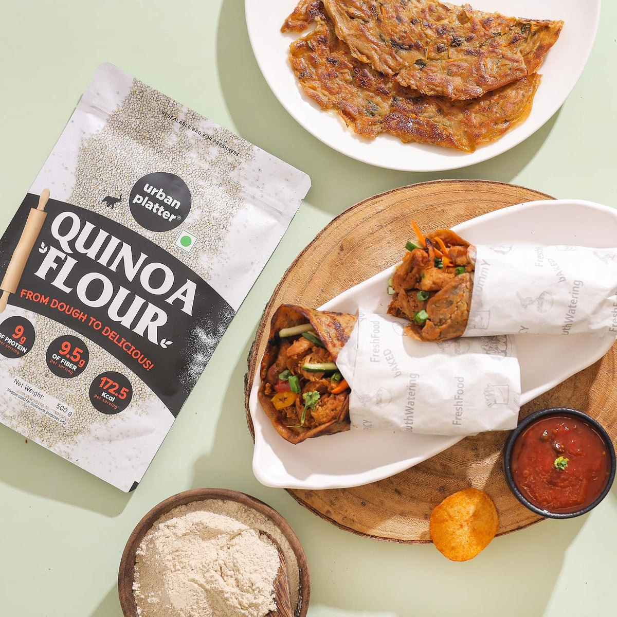 Urban Platter White Quinoa Flour, 500g (Naturally Gluten-Free | High in Protein & Fiber | Ideal for Baking)