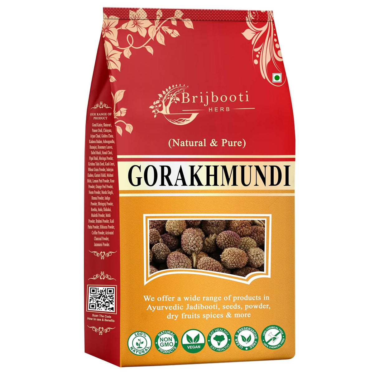 Brijbooti Gorakhmundi 100 Gr | Sphaeranthus Indicus | Whole Raw Gorakhmundi | Gorakh Mundi