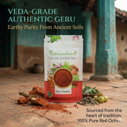 IndianJadiBooti Geru Powder - Red Ochre (Shuddha Gairika) - Traditionally Used for Cooling Skin Rituals, DIY Face Packs & Natural Pigment, 250 Grams
