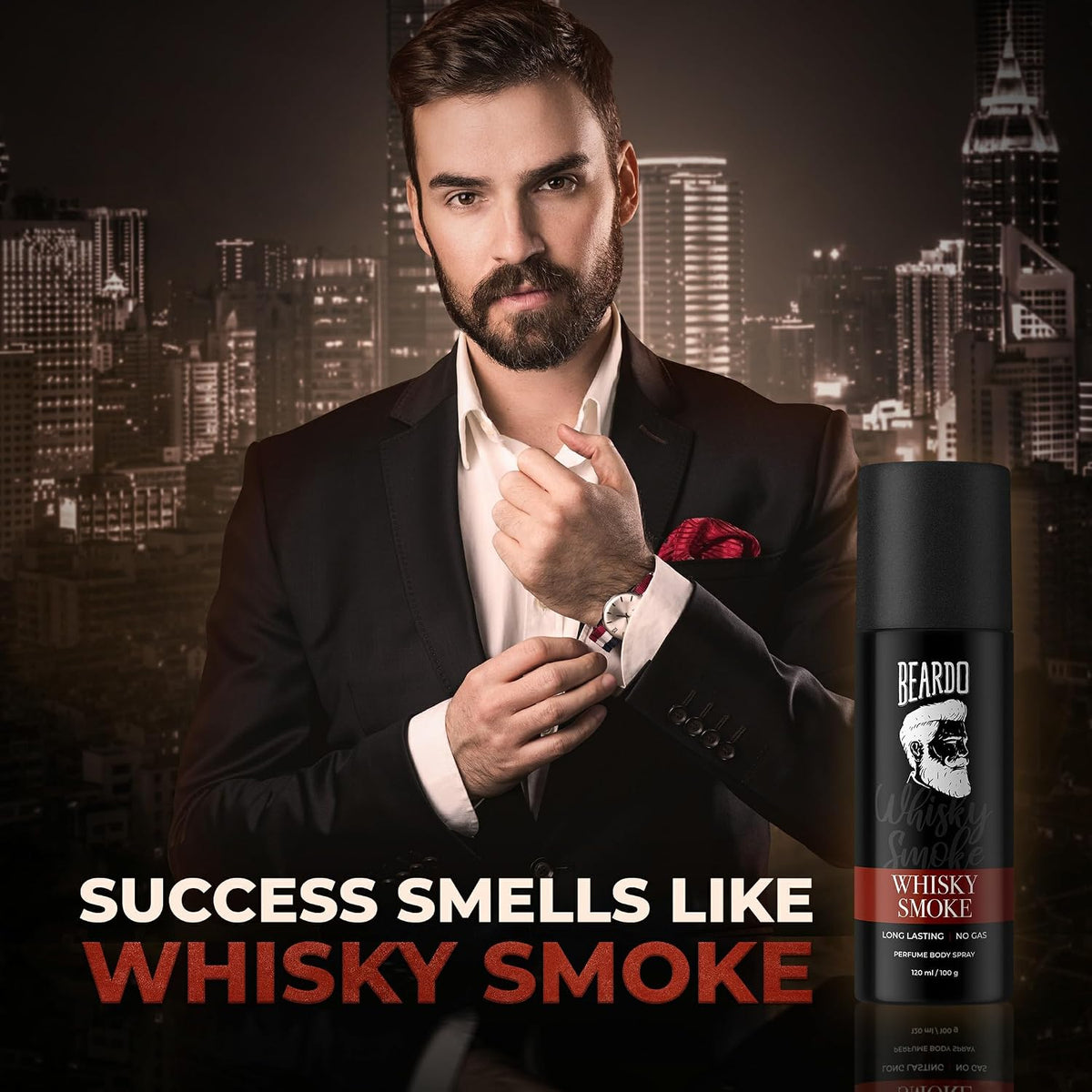 Beardo Don, Mariner Captain Jack & Whisky Smoke Body Spray Set for Men | Deodorant Perfume Body Spray | Citrus, Aqua & Woody Fragrances | 120ml x 3