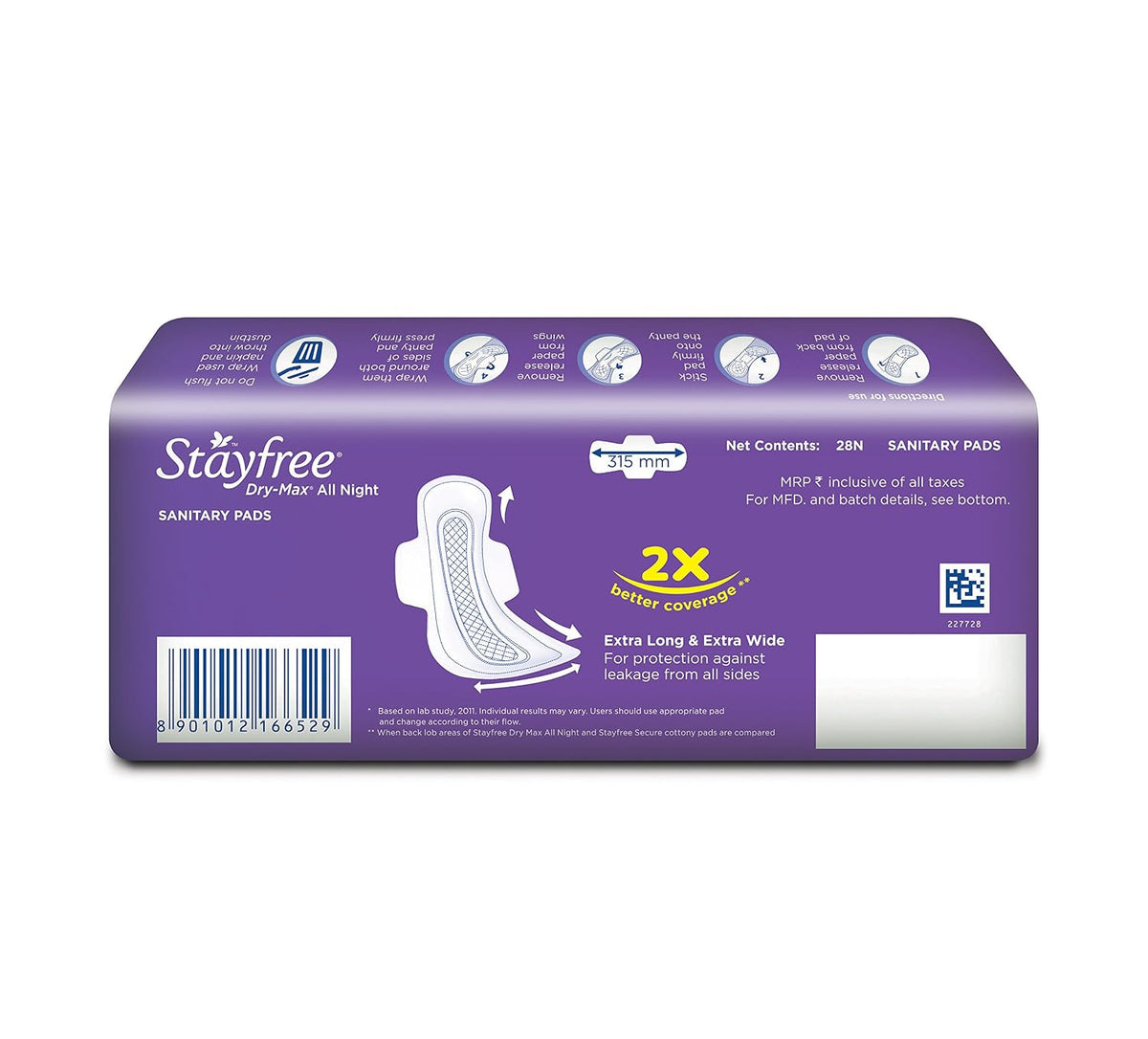 Stayfree Secure XL Ultra Thin Sanitary napkins (40 Count) & Stayfree Dry Max All Night Sanitary napkins (28 Count)