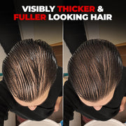 Beardo Hair Building Fiber for Men (12g) | Instant Hair Thickening & Bald Spot Coverage | Natural Salts & Iron Oxides | Sweat, Wind & Rain Resistant | Hyper-realistic hair-like texture | Black