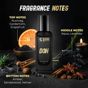 Beardo Don Perfume for Men, 20ml | With Melon, Jasmin, Vannila Intense Fresh | Strong Long Lasting Mens Perfume | EAU DE PARFUM Men | Gift for men | Gift For Friends