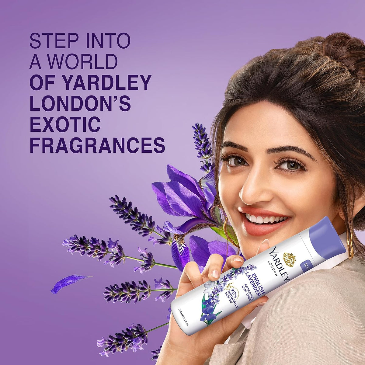 Yardley London English Lavender Refreshing Deodorant Body Spray For Women, 150ml