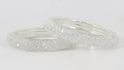 NMII Metal with Pearls Bangles Bracelet Set For Girls & Women I Pack of 2 Bangle