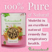 IndianJadiBooti Mulethi Stick – Licorice Root | Supports respiratory health and digestion | 100 Grams Pack | Pack Of 2