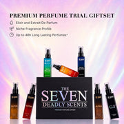 Beardo Seven Deadly Scents Perfume Set for Men | Premium Fragrance Discovery Set | 7 x 8ml Long Lasting Perfumes | Luxury Perfume Sampler | Travel Friendly Gift Pack | Husband, Boyfriend, Brother & Men | Wedding, Birthday & Festival Gift