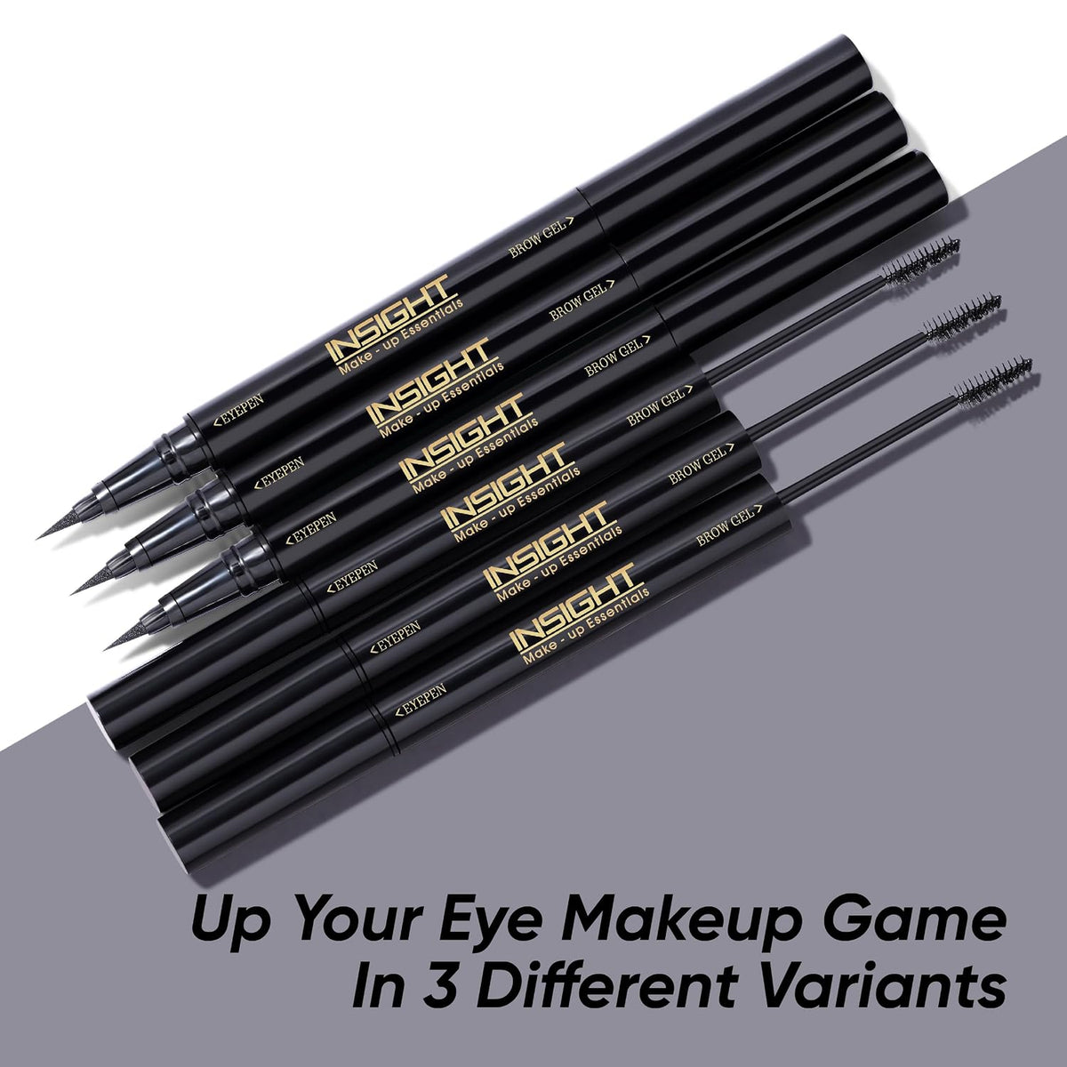 INSIGHT Eyebrow Define Duo (2 in 1)|Water-Resistant Formula | Semi-Matte Finish | Long-lasting | Smudgeproof|Precise Applicator| Tinted Gel|Grey-2.5g