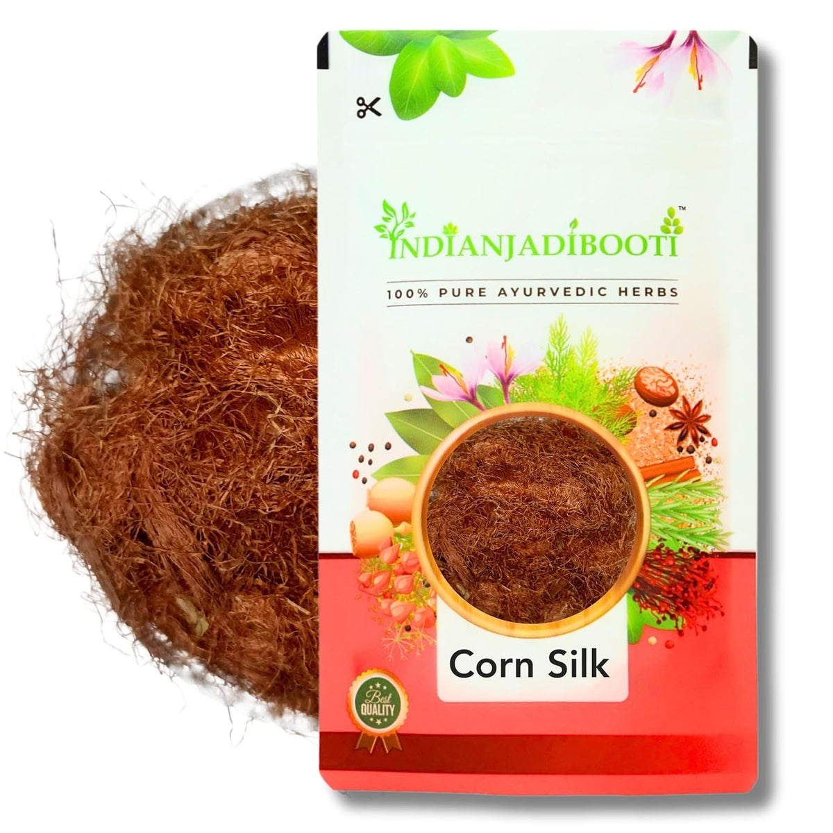 IndianJadiBooti Pure Corn Silk (Zea Mays) | Botanical for Urinary Harmony, Fluid Balance & Cooling Support | Bhuttey Ke Baal - Maize Hair (100 Grams)
