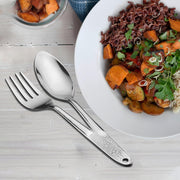 Parage 25 Pieces Pretty Premium Stainless Steel Cutlery Set for Home & Kitchen (Contains: 6 Dinner Spoons, 6 Tea Spoons, 6 Forks, 6 Soup Spoons) - Spoon Set for Dining Tableware Stylish, Silver
