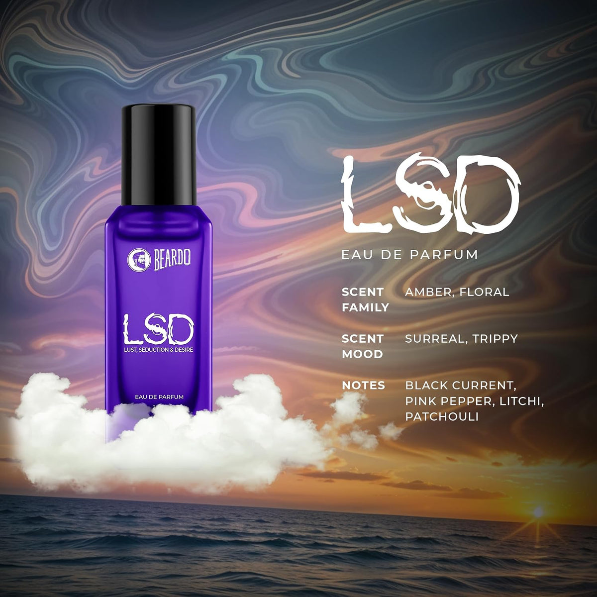 Beardo The Masculine Four- LSD,Mariner,Legend & GodFather Perfume for Men (20ml x 4) | Long Lasting Fragrance | Long Lasting Perfume for Men | Gift for Men | Gift for Friend