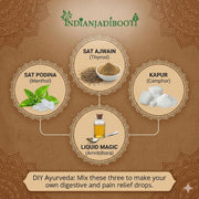 IndianJadiBooti Sat Podina (Menthol Crystals) | 100% Pure Peppermint Camphor | Natural Decongestant for Steam Inhalation, DIY Balms & Sauna | Cooling Agent | 200g (Pack of 2 x 100g)