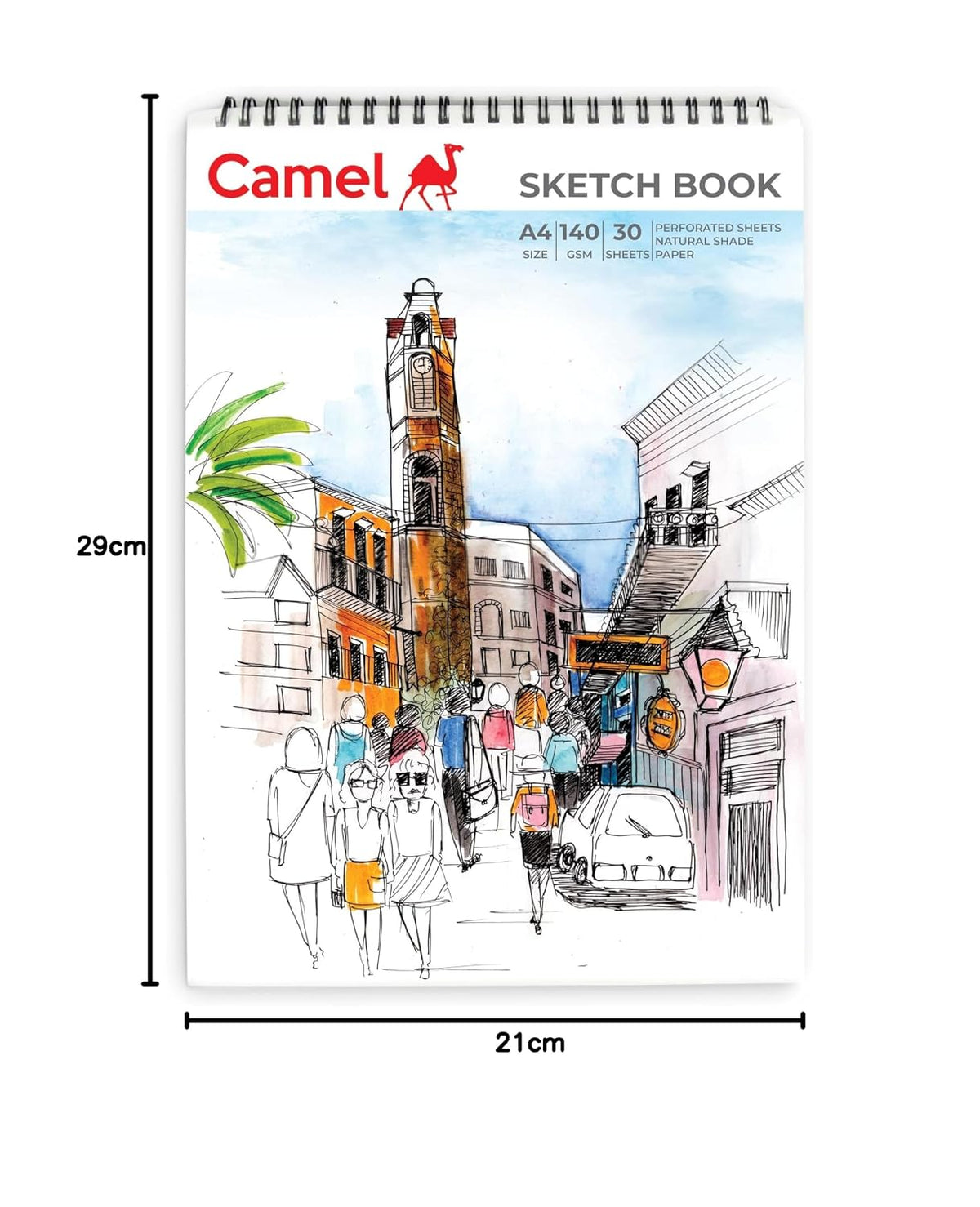 Camel 140 GSM A4 Sketch Book, 30 Sheets Paper;Acrylic