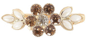 NMII Stylish Gold Plated Charm Pearls & Stone Bracelet For Women and Girls