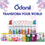Odonil Gel Pocket Mix - 60g (10g x 6) | Assorted pack of 3 new fragrances | Infused with Essential Oils | Germ Protection | Lasts Up to 30 days | Air Freshener for Bathroom, Toilet, Home & Office