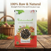 IndianJadiBooti Premium Ginseng Root Whole | Supports Natural Energy & Vitality | 100% Raw, Natural & Authentic Jadi Booti (20 Grams)