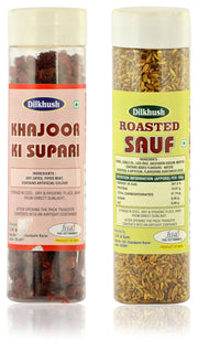 Dilkhush Khajoor Ki Supari and Roasted Sauf, 250 g (Combo of 2)