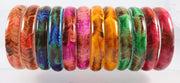 NMII Glass and Feather Pattern with Glossy Finished Kada Set For Women and Girls, (Multi-Colour2_2.8 Inches), Pack Of 12 Kada Set