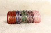 NMII Plain Multicolour Glass Kada Combo Set For Women And Girls With Sleek Finish | Simple Design Kada Set | Glass Kada Set For Women | Glass Bangles-Pack Of 20 Kada