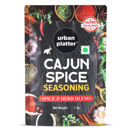 Urban Platter Cajun Spice Seasoning, 1 kg (Bold Blend of French, African and Southern American Flavours | Spicy and Aromatic | Great for Fries, Grills and Stir-Fries | Super-Value Pack)