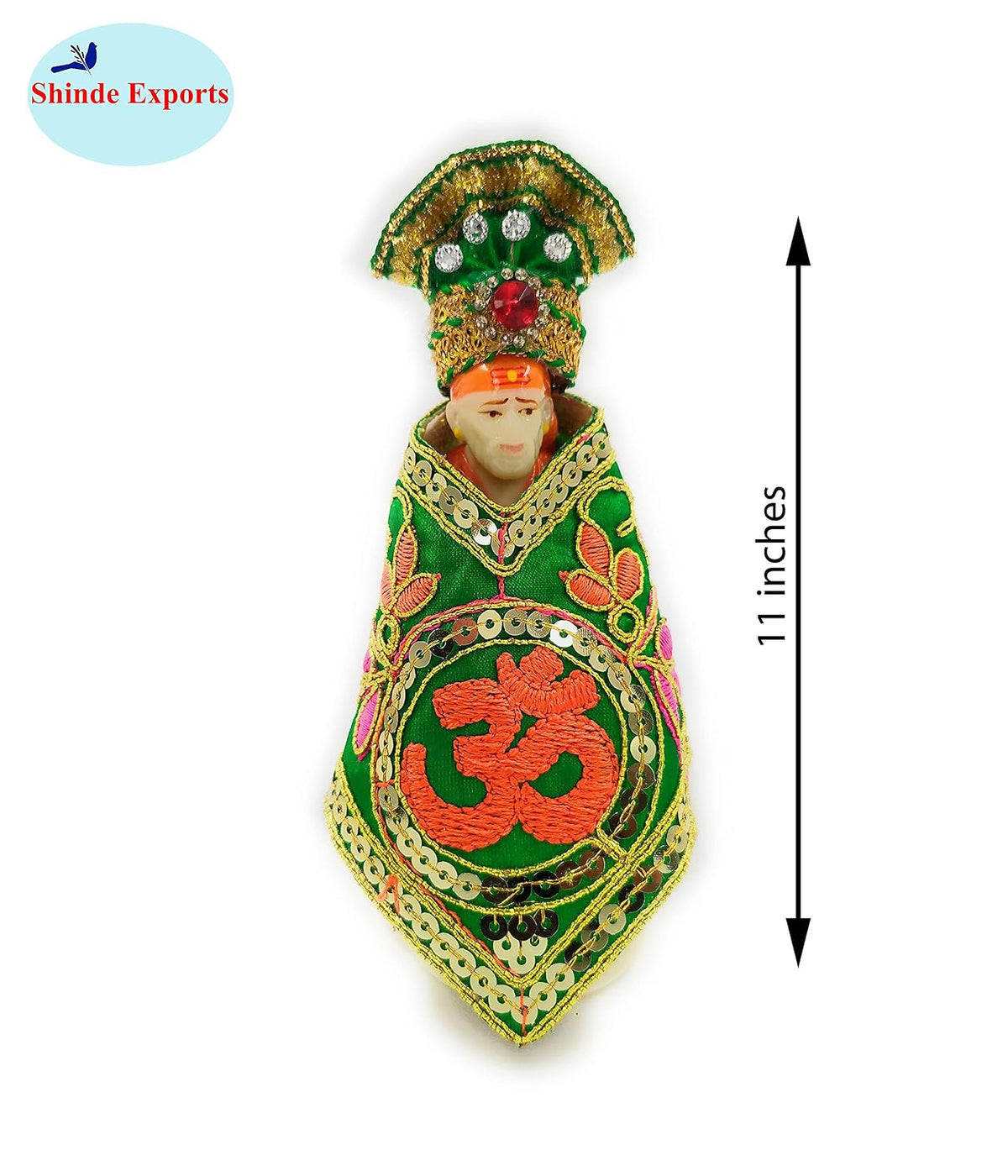 SHINDE EXPORTS shirdi saibaba idol dress cloth vastra shawl (Pack of six (for 4.5 inches one no. idol))