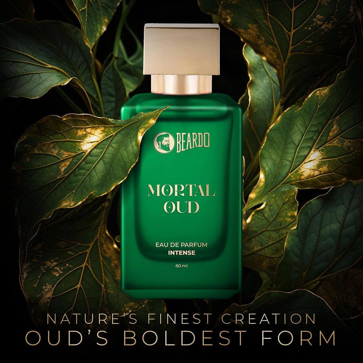 Beardo Mortal Oud Perfume for men 80ml | Oriental, Earthy scent with Honey, Citrus, Patchouli & Sandalwood notes | Long Lasting Premium Mens Perfume | All Season Eau de parfum for Men | Gift for Husband | Gift for Boyfriend | Gift for Men