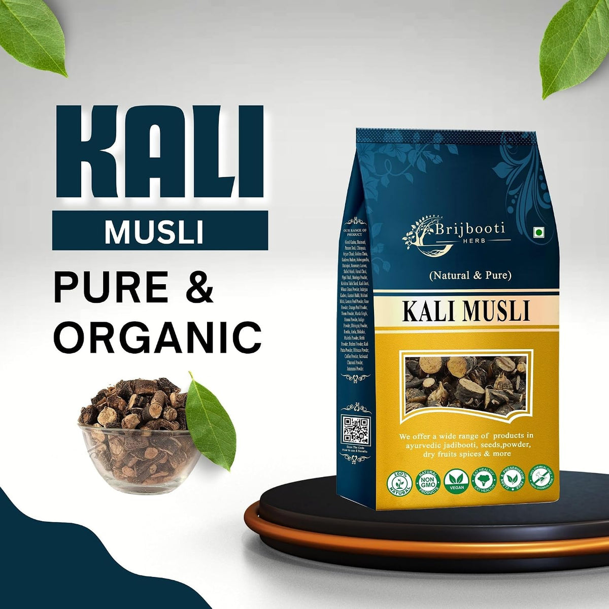 Brijbooti Kali Musli - Curculigo Orchiodes - Black Musli 400 Gr