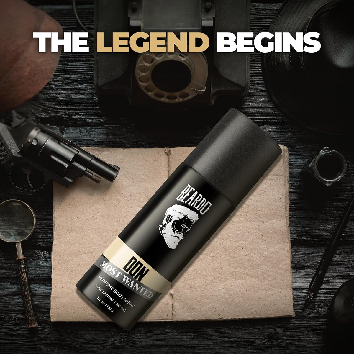 Beardo DON MOST WANTED Perfume Body Spray for Men, 120ml | No Gas Deo Body Spray For Men | Deodorant | Aqua, Citrus Musk Notes | Mens Perfume Long Lasting | Gift for men | Gift For Friends