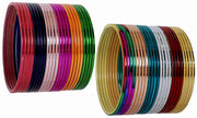 NMII Non Precious Metal Base Metal With Shiny Worked and Glossy Finished Bangle Set For Women and Girls