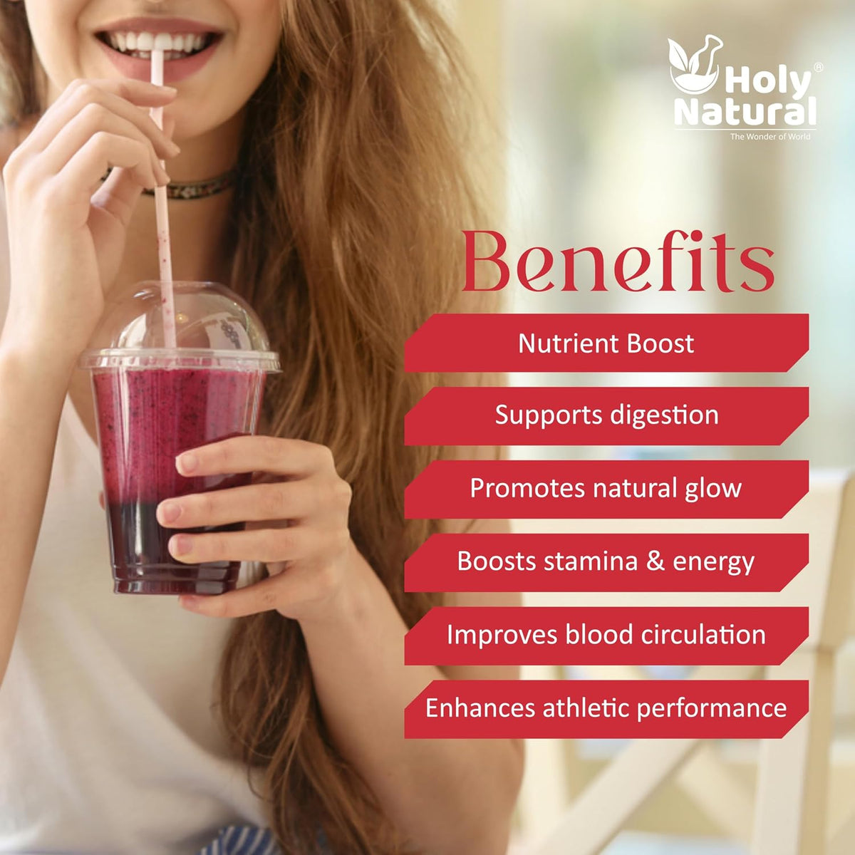 Holy Natural Beet Root Powder 500g (Jar) | Rich in Nutrients | Ideal for Smoothies, Juices, Baking, Natural Food Coloring & Personal Care