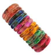 NMII Glass with Feather Pattern Or Attractive and Glossy Finished Kada Set For Women and Girls