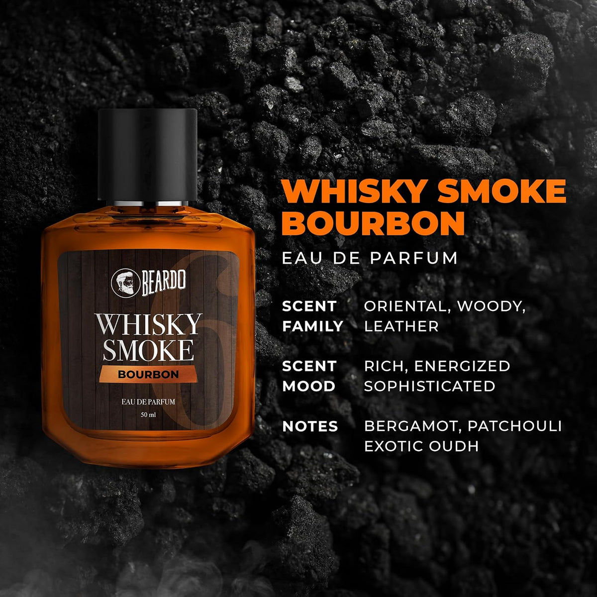 Beardo Whiskey Smoke Bourbon & LSD Perfume For Men (50Ml X Pack Of 2) | Concentrated Sprays - Long Lasting Fragrance | Long Lasting Perfume for Men | Date Night Perfume For Men | Gift for Men | Gift For Friends