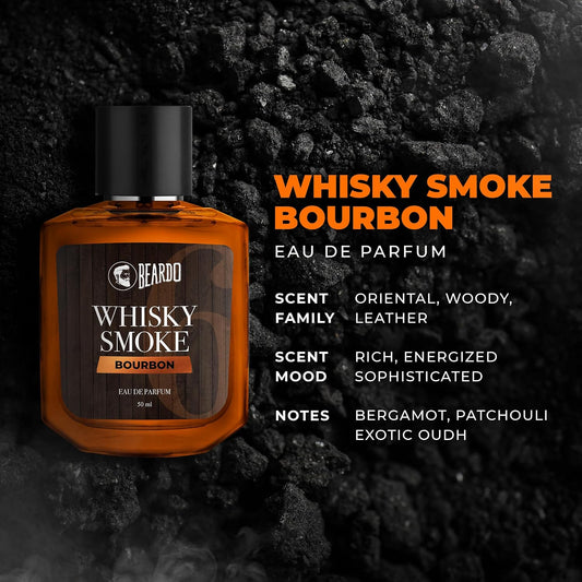 Beardo Whiskey Smoke Bourbon & LSD Perfume For Men (50Ml X Pack Of 2) | Concentrated Sprays - Long Lasting Fragrance | Long Lasting Perfume for Men | Date Night Perfume For Men | Gift for Men | Gift For Friends