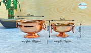 SHINDE EXPORTS Small Pure Copper puja Pot tamba Kalash Decorative panchamrutham Bowl for gangajal Water Vessel for Home Pooja (10cm 100gms)