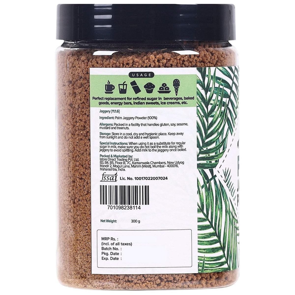 Urban Platter Palm Jaggery (Karupatti), 300g (Natural Sweetener | Unrefined & Chemical-Free)