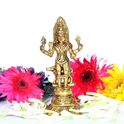 Aalayam Selveer Kaal Bhairav Idol | Kala Bairava Idol | Kalabhairava Idol Brass | Kala Bairavar Statue Brass 16 CM Height, Gold Colour 1 No
