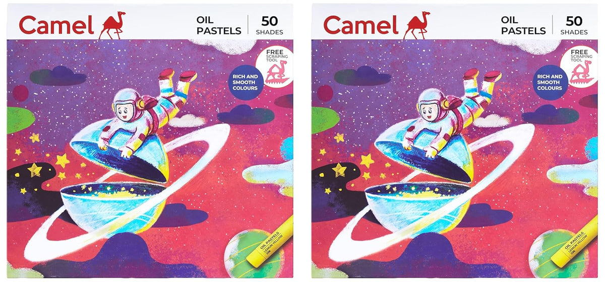 Camel Camlin Kokuyo Oil Pastel (50 Shades) (Pack of 2)