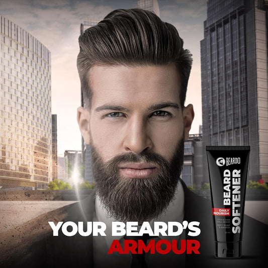 Beardo Beard Softening Combo – Beard Serum & Softener | Smooth, Frizz-Free & Shiny Beard | Lightweight, Non-Sticky Formula for Healthy Beard – Pack of 2