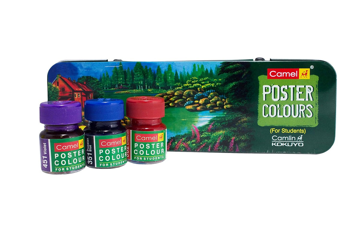 Camel Camlin Kokuyo Oil Pastel (50 Shades) Camlin Kokuyo Student Poster Color - 10ml Each, 14 Shades