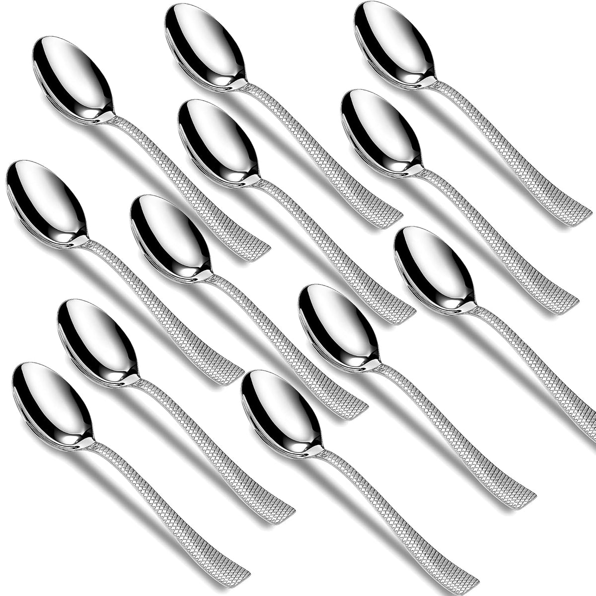 Parage Stainless Steel Dinner Spoons Set of 12, 16 cm, Silver, Mirror Finish