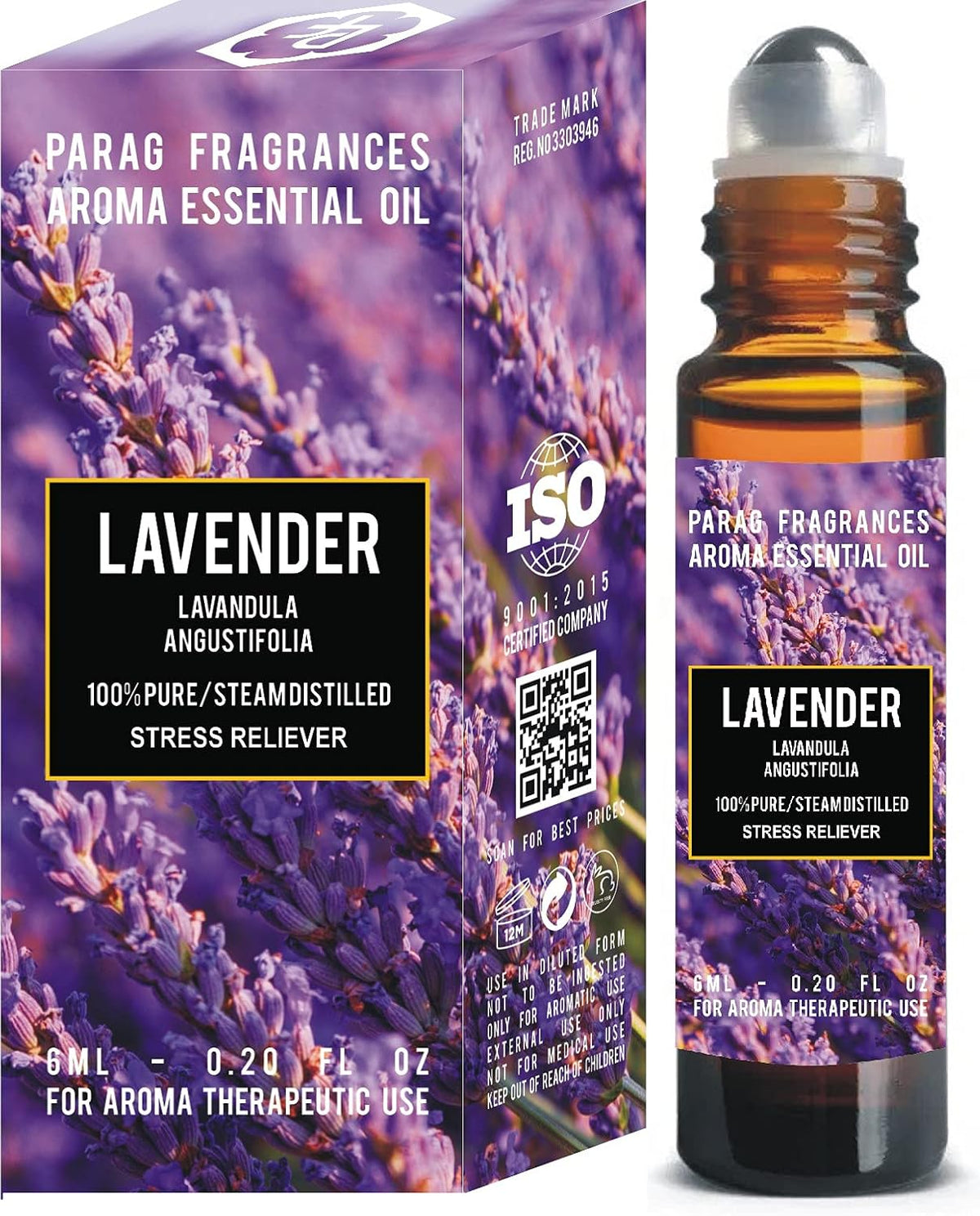 Parag Fragrances Lavender Essential Oil / 100% Pure, Natural And Undiluted Oil/Aromatherapy Grade 1 / 6Ml