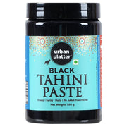 Urban Platter Black Tahini Paste, 500G (100% Pure Hulled Ground Black Sesame|Seed Butter|Pate De Sesame|Tahina|Add to Baked Goods, Dips & Hummus, Salad Dressings, Desserts, Granola Bars, Etc)