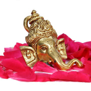 Aalayam Selveer Brass Wall Hanging Ganesha Face | Brass Ganesha Idol Wall Hanging 7 CM Height 170g Brass Gold Colour 1 No
