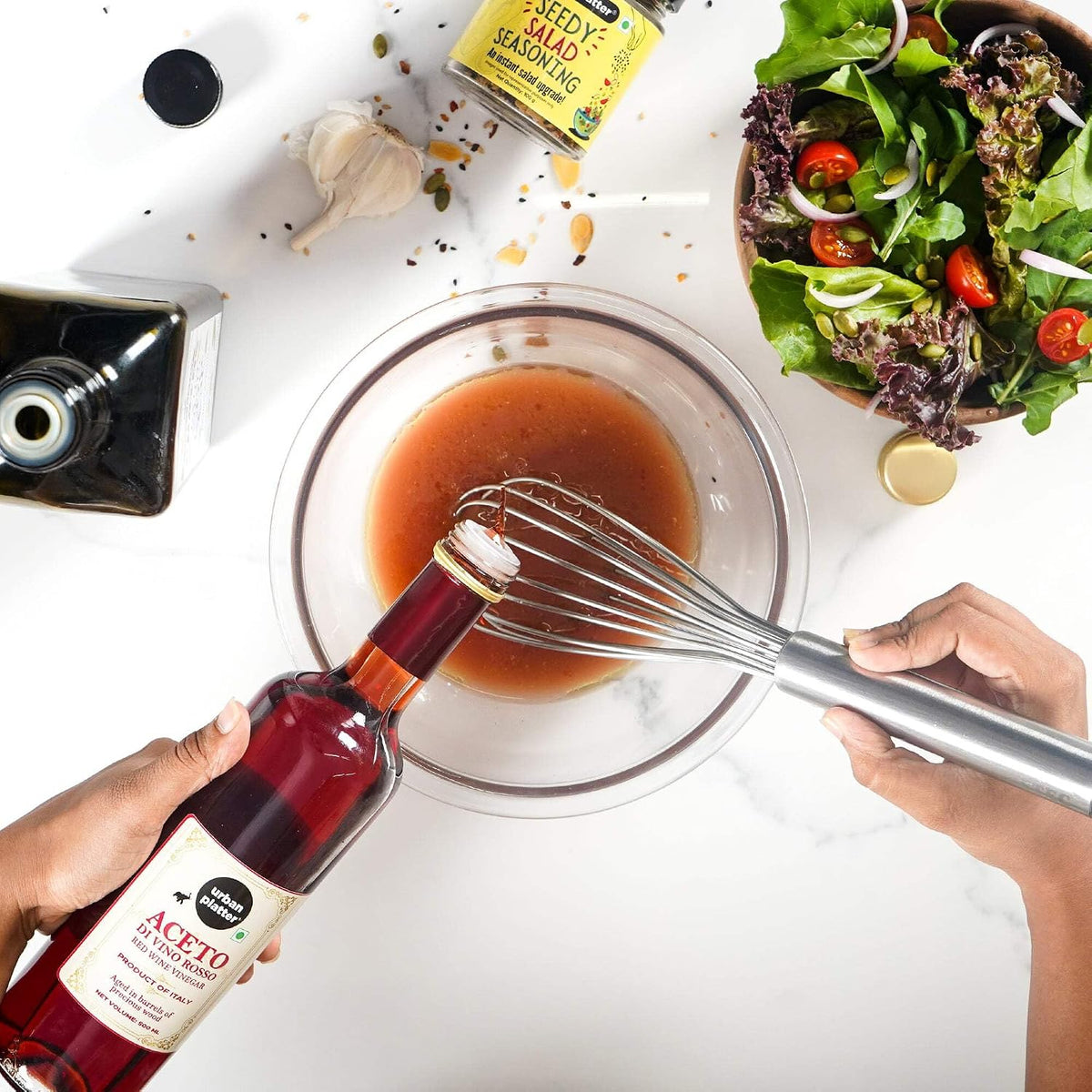 Urban Platter Aceto Di Vino Rosso Red Wine Vinegar, 500ml (Product of Italy, Perfect for Salads, 6% Acidity, Use for Dressing Salads, Making sauces, Making Spreads and Season proteins)