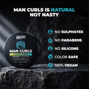 Beardo Man Curls Curling Cream for Men | Super-Defining & Hydrating | Long-lasting Frizz Control | Infused with Hyaluron, Avocado & Coconut | Non-Sticky | Retains hair-moisture | 100g