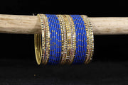 NMII Non-Precious Metal with Base Metal and Studded with Rainbow Zircon Gemstone Glossy Finished Traditional Bangle set for Women and Girls